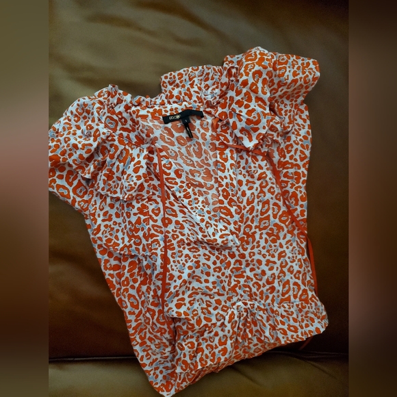 Maje Rutti Ruffled Leopard-Print Mini Dress size 1 Small - Picture 5 of 9